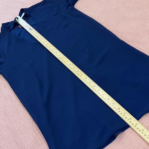 Naked Zebra  v-neck Navy Blue Mini Dress - Picture 9 of 16